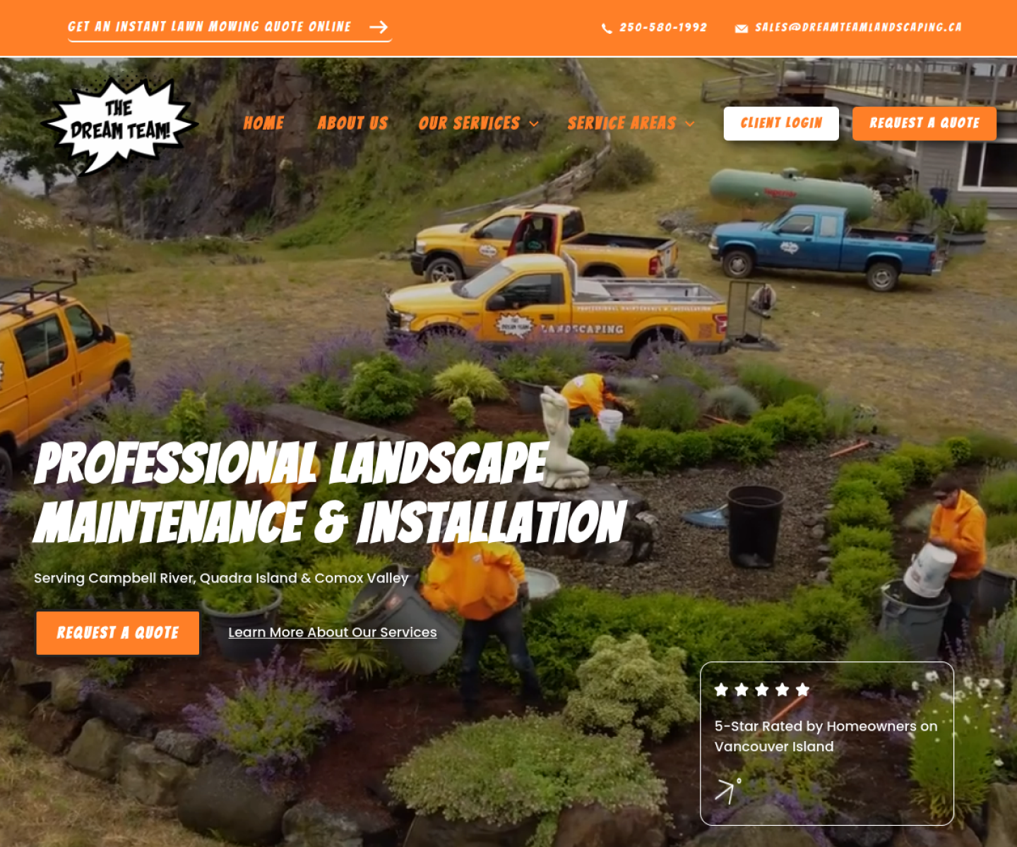 Dream Team Landscaping: From Outdated WordPress to a Comic-Styled Conversion Engine