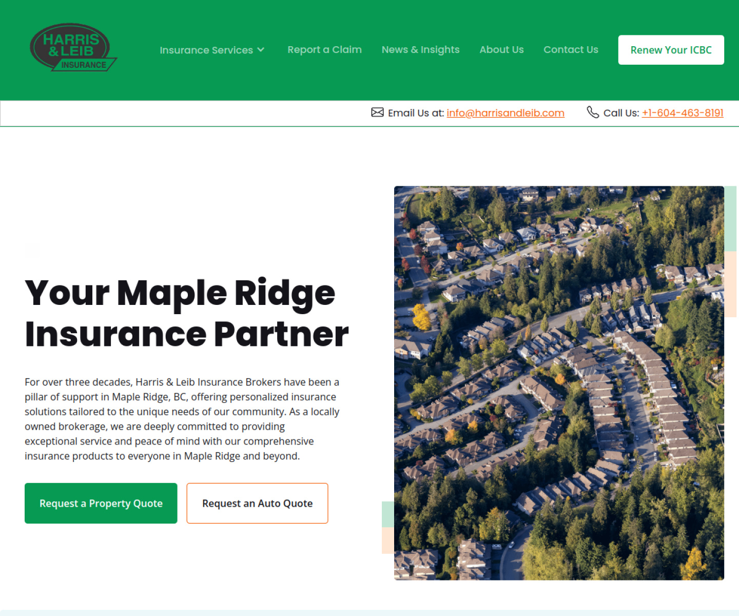 Harris & Leib Insurance: A Full Digital Presence for a Maple Ridge Brokerage Serving Since 1952